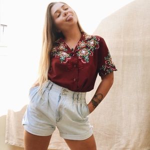 Vintage 70s Buttondown Blouse